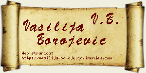 Vasilija Borojević vizit kartica